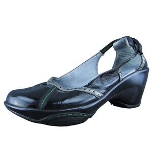 J-41 Sevilla Women Clog Shoes Black Synthetic Slip On Size 6.5 Medium